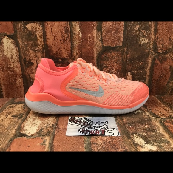 NEW Nike Free RN 2018 Flyknit Running Shoes Pink - Picture 6 of 8
